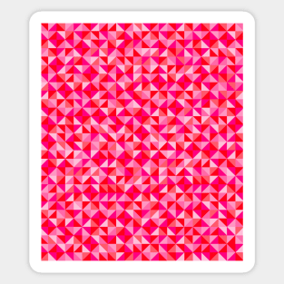 Pink and Red Geometric Pattern Sticker